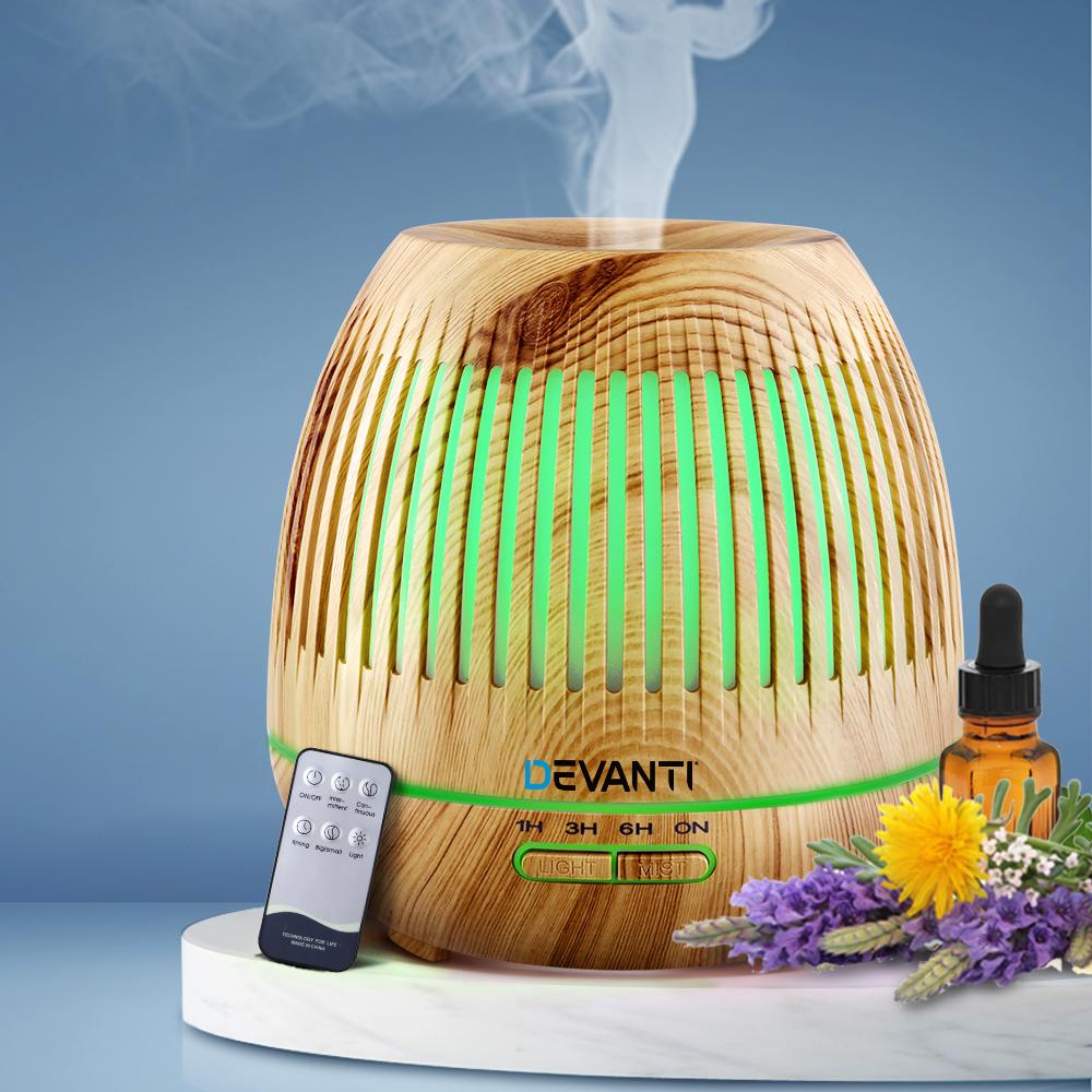 Devanti Aromatherapy Diffuser Aroma Essential Oils Air Humidifier LED