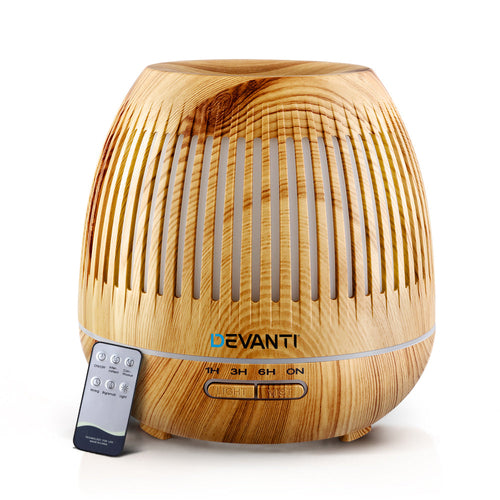 Devanti Aromatherapy Diffuser Aroma Essential Oils Air Humidifier LED