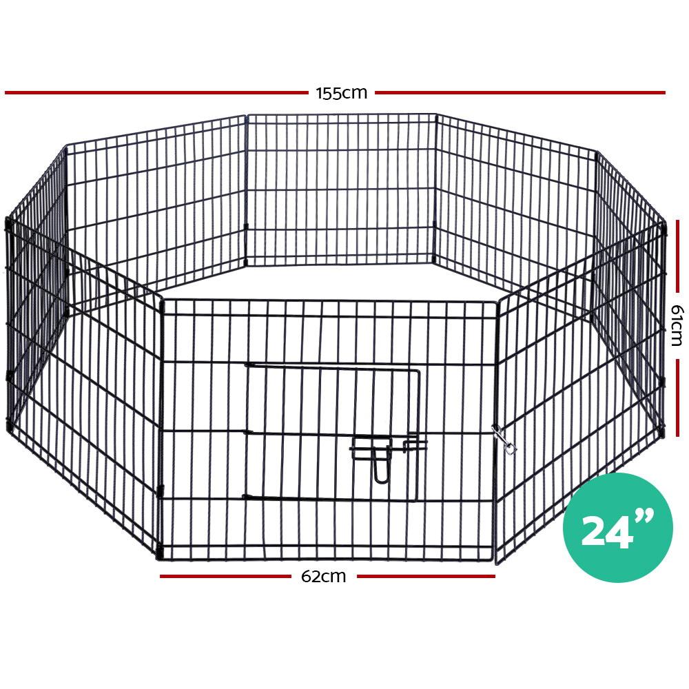 i.Pet Pet Dog Playpen 24" 8 Panel Puppy Enclosure Fence