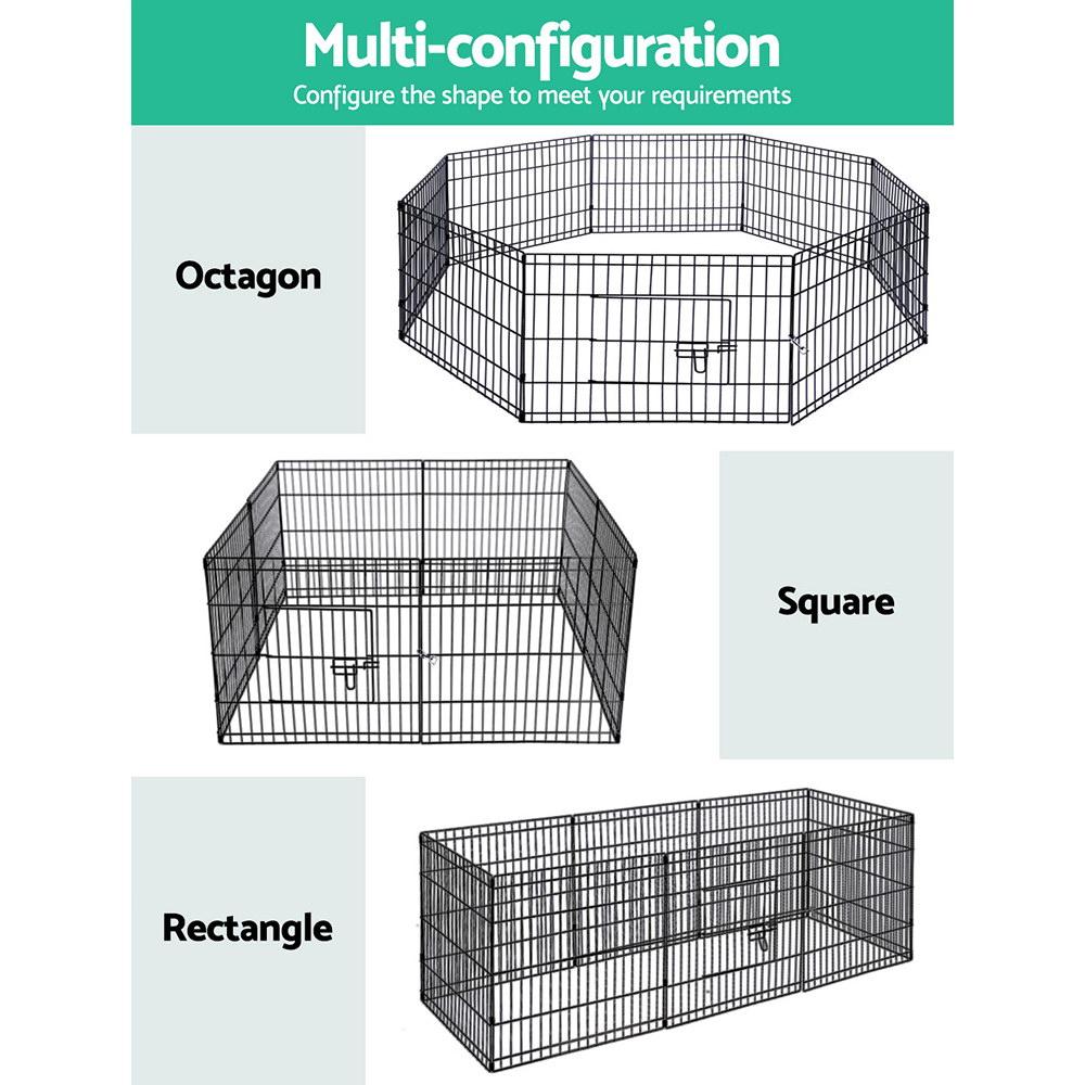 i.Pet Pet Dog Playpen 24" 8 Panel Puppy Enclosure Fence