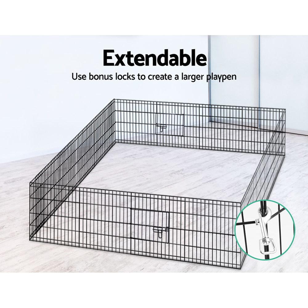 i.Pet Pet Dog Playpen 24" 8 Panel Puppy Enclosure Fence