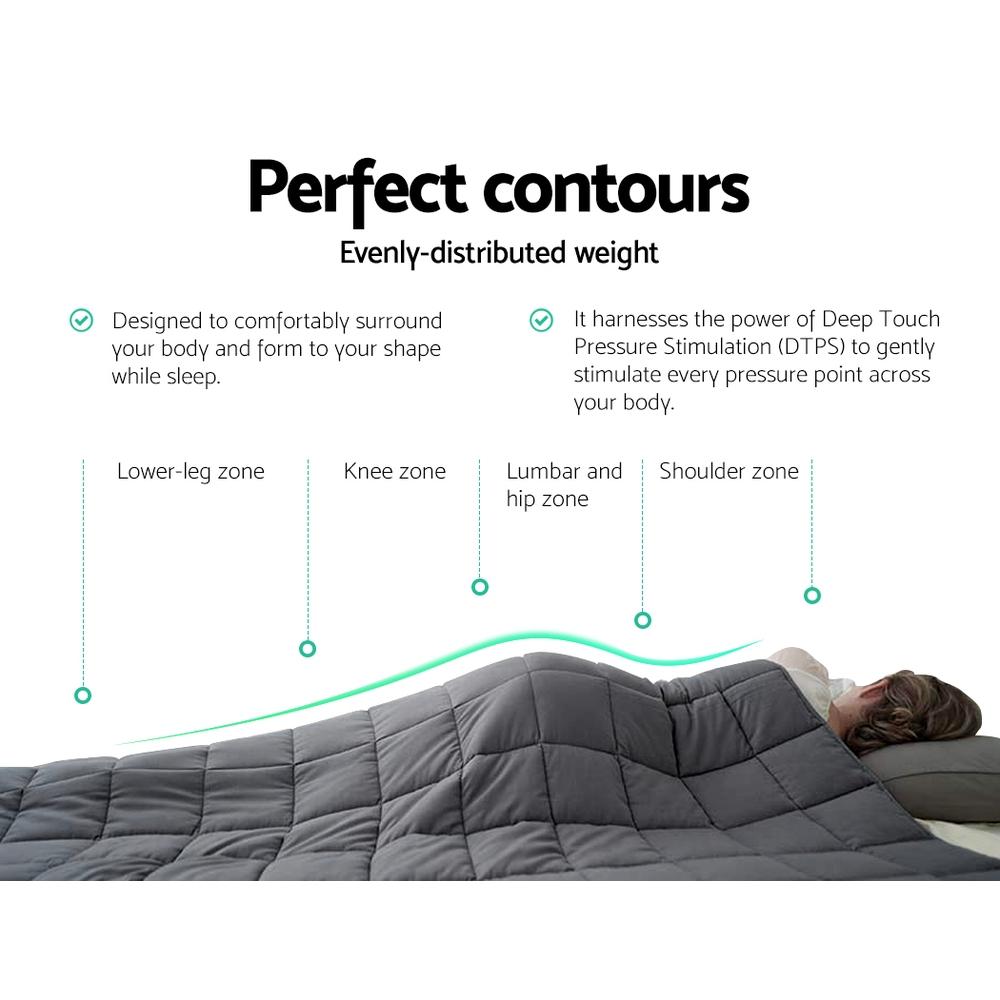 Weighted Blanket Adult 7KG Heavy Gravity Blankets Microfibre Cover