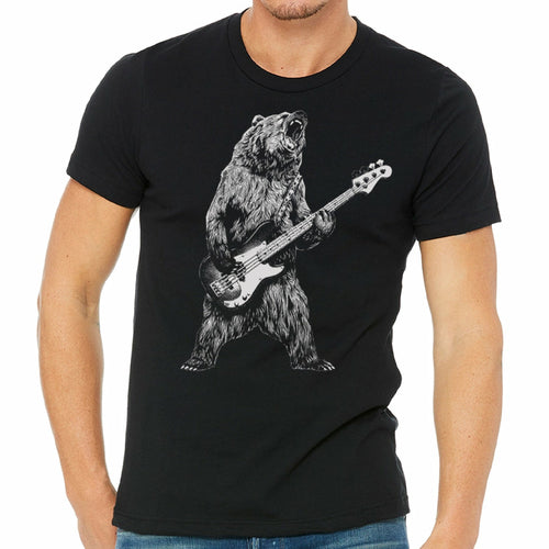 Bear Playing Bass Guitar T-shirt – Victoria's Orchid