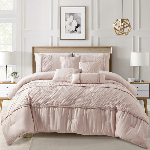 Sikina Elegant Brushed Comforter Set - 7 Piece Set