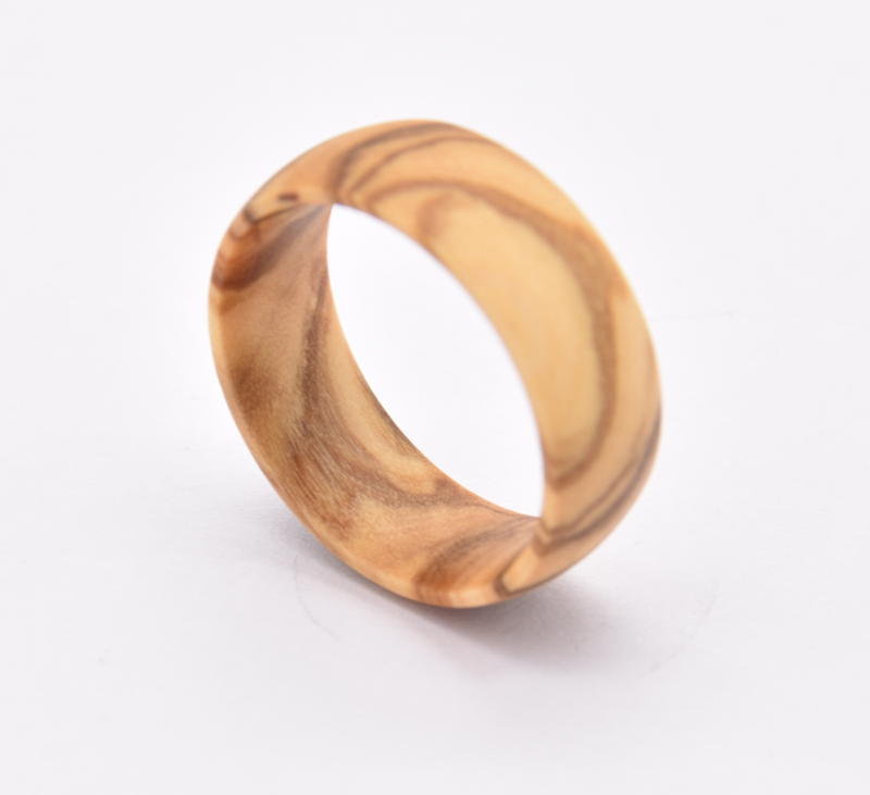 Natural Olive Wood Ring- Victoria's Orchid