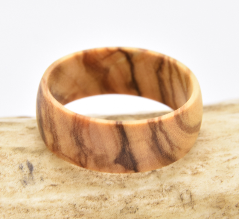 Natural Olive Wood Ring- Victoria's Orchid