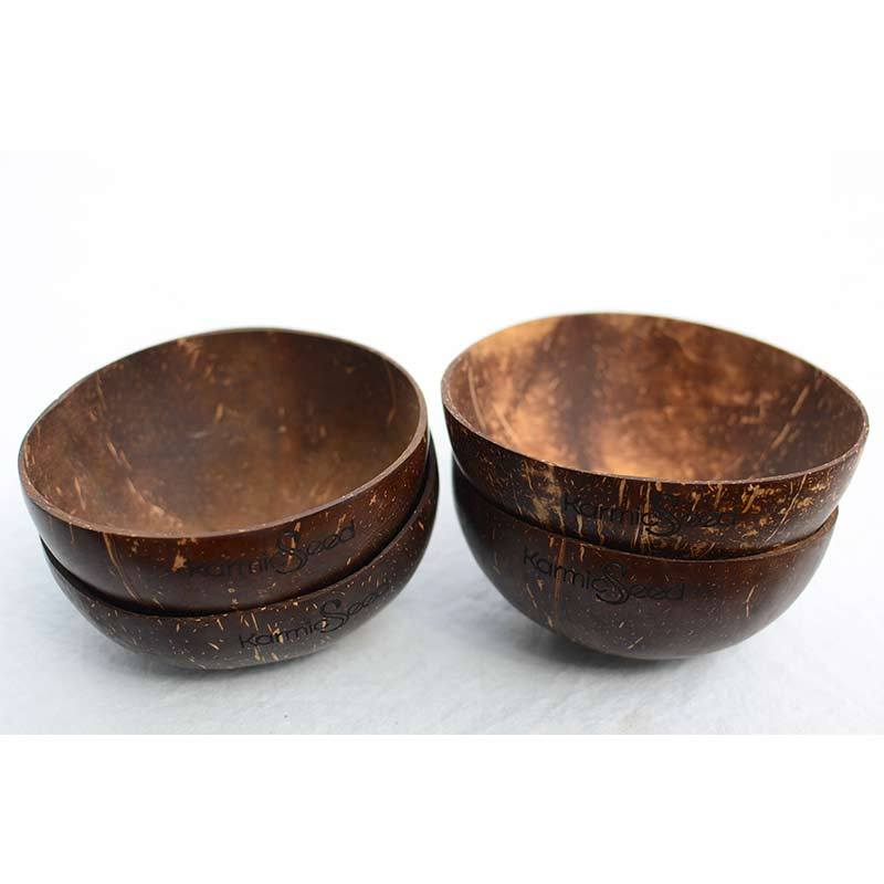 Handmade Coconut Bowls (Set of 4)- Victoria's Orchid