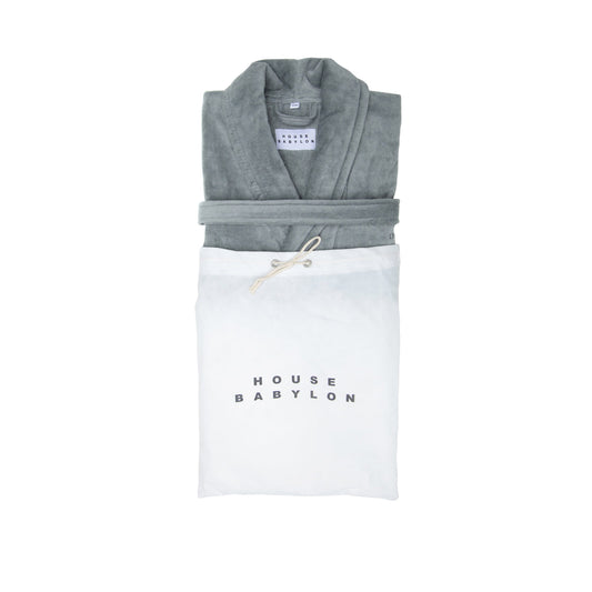 House Babylon BATHROBE | Grey - S/M- Victoria's Orchid