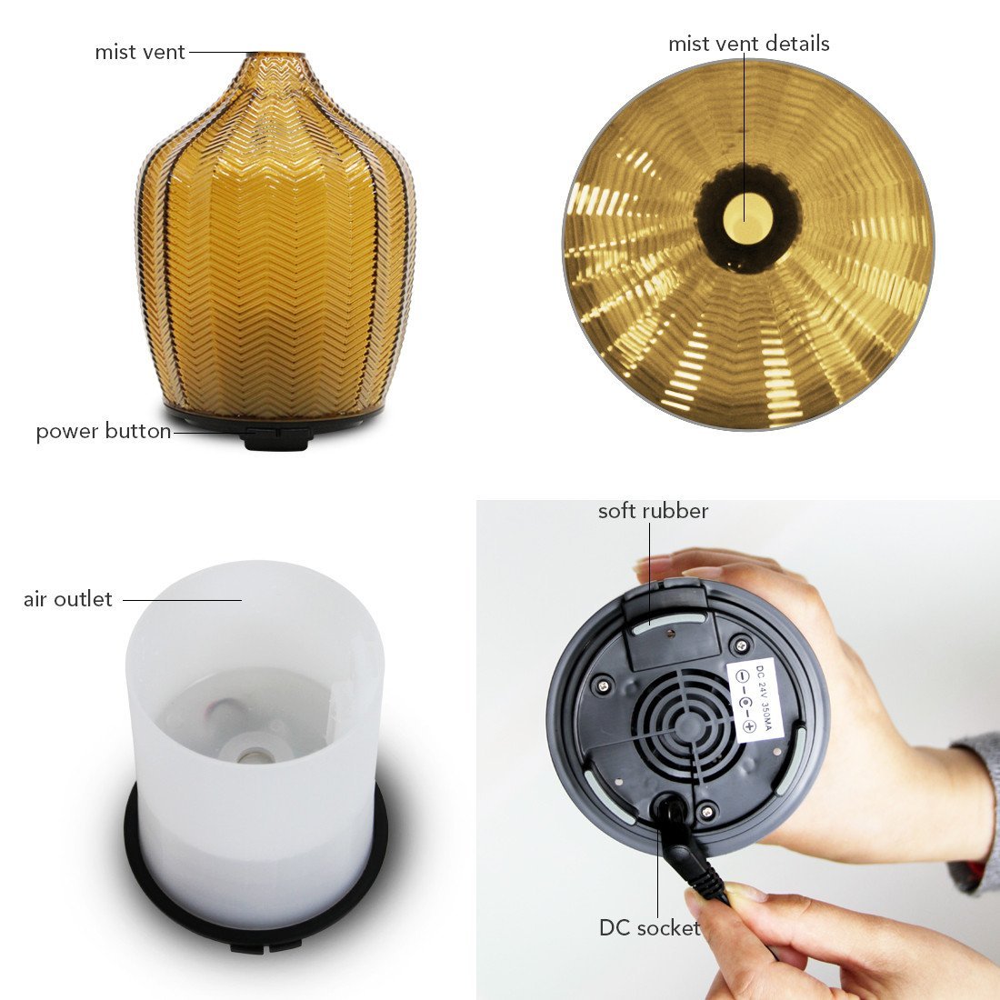 Glass Diffuser, Amber- Victoria's Orchid