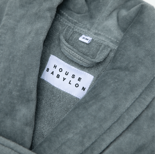 House Babylon BATHROBE | Grey - S/M- Victoria's Orchid