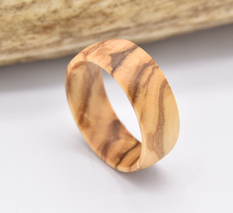 Natural Olive Wood Ring- Victoria's Orchid