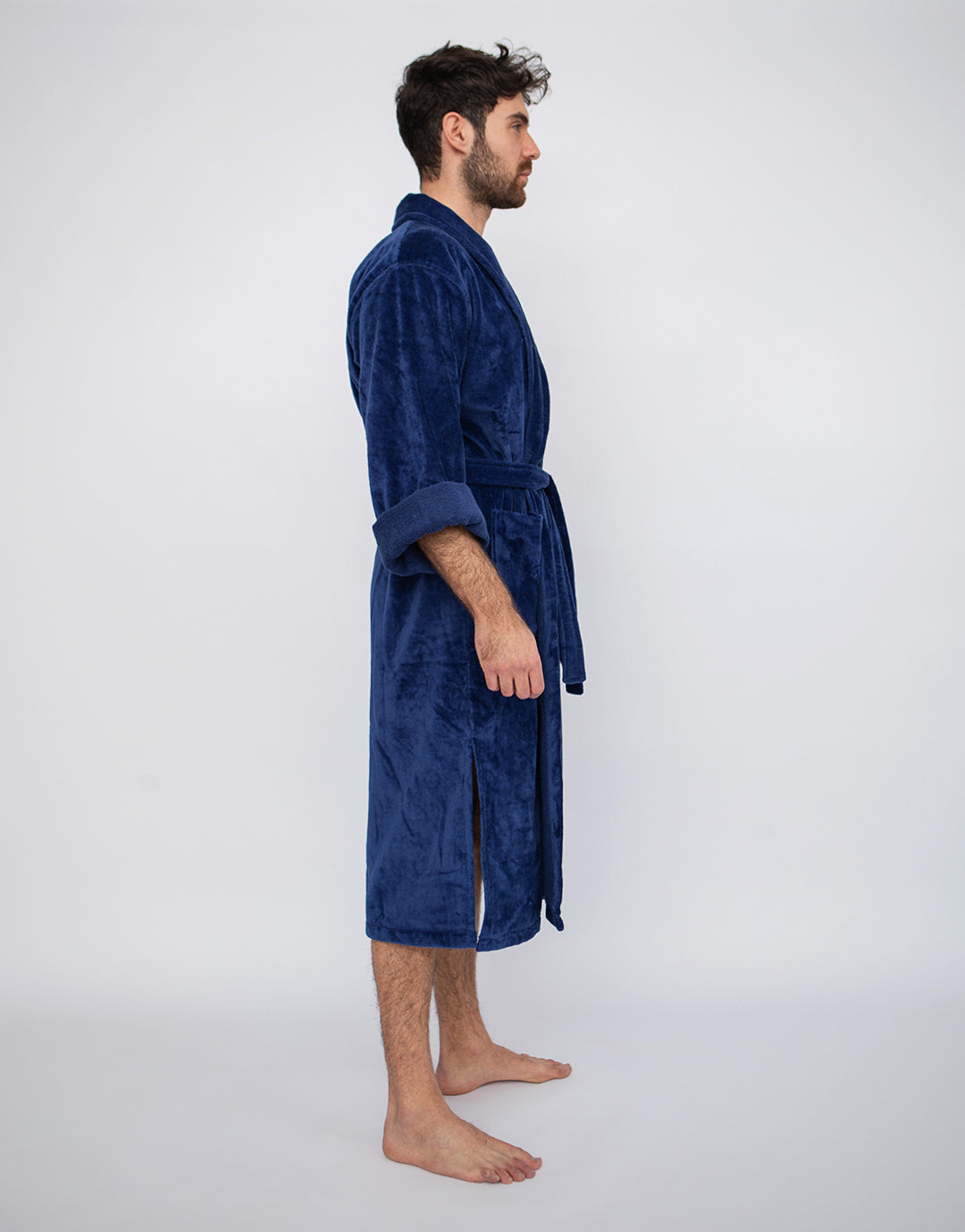 House Babylon BATHROBE | Blue - Victoria's Orchid