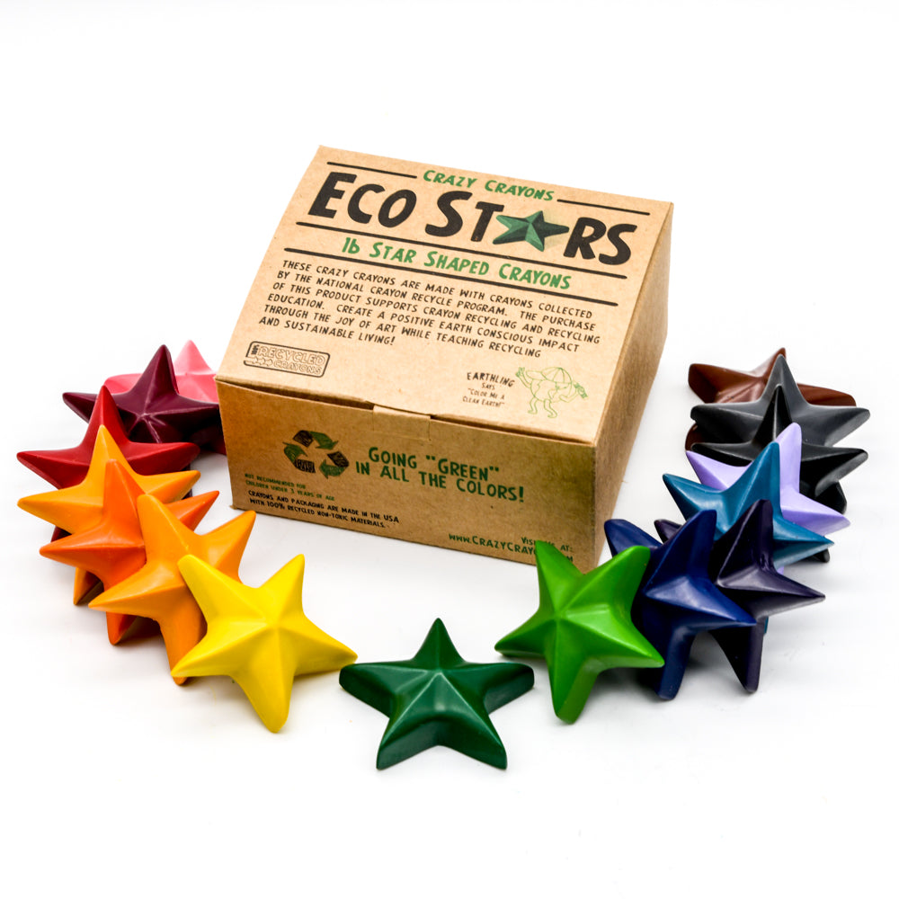 Eco Stars Crayons - Box of 16 -Victoria's Orchid