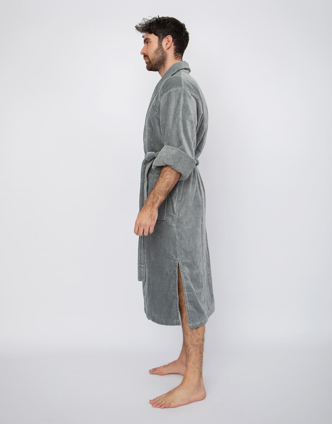 House Babylon BATHROBE | Grey - S/M- Victoria's Orchid