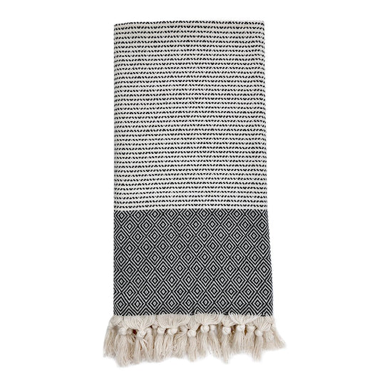 Diamond Stripe Turkish Towel- Victoria's Orchid