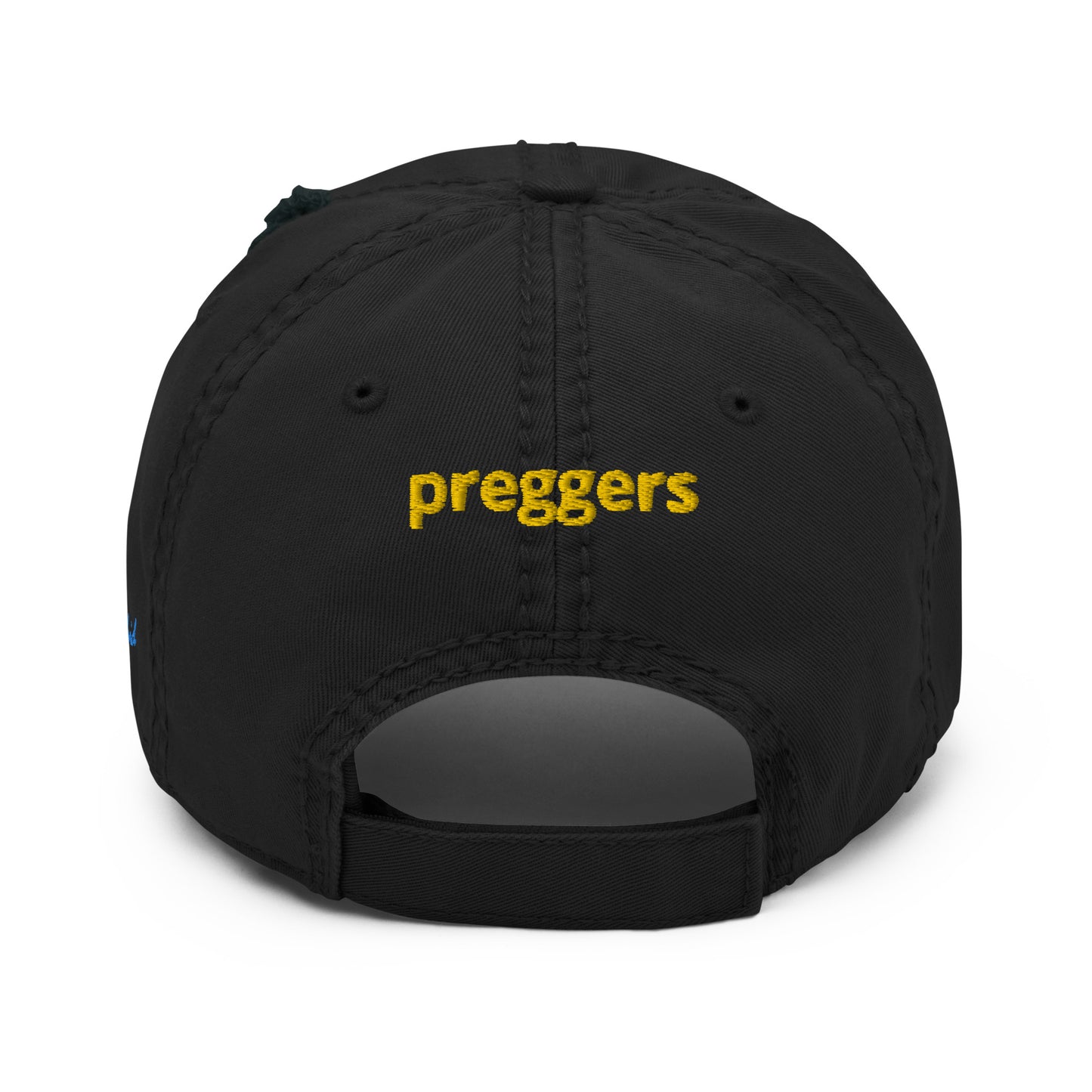 Preggers Distressed Baseball Cap by Victoria's Orchid