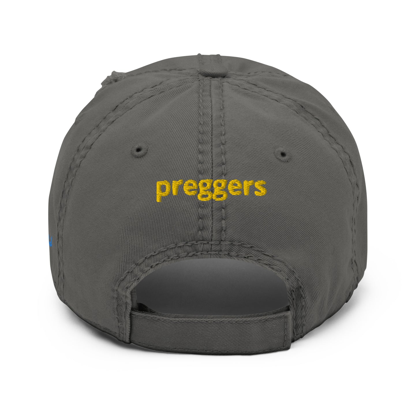 Preggers Distressed Baseball Cap by Victoria's Orchid