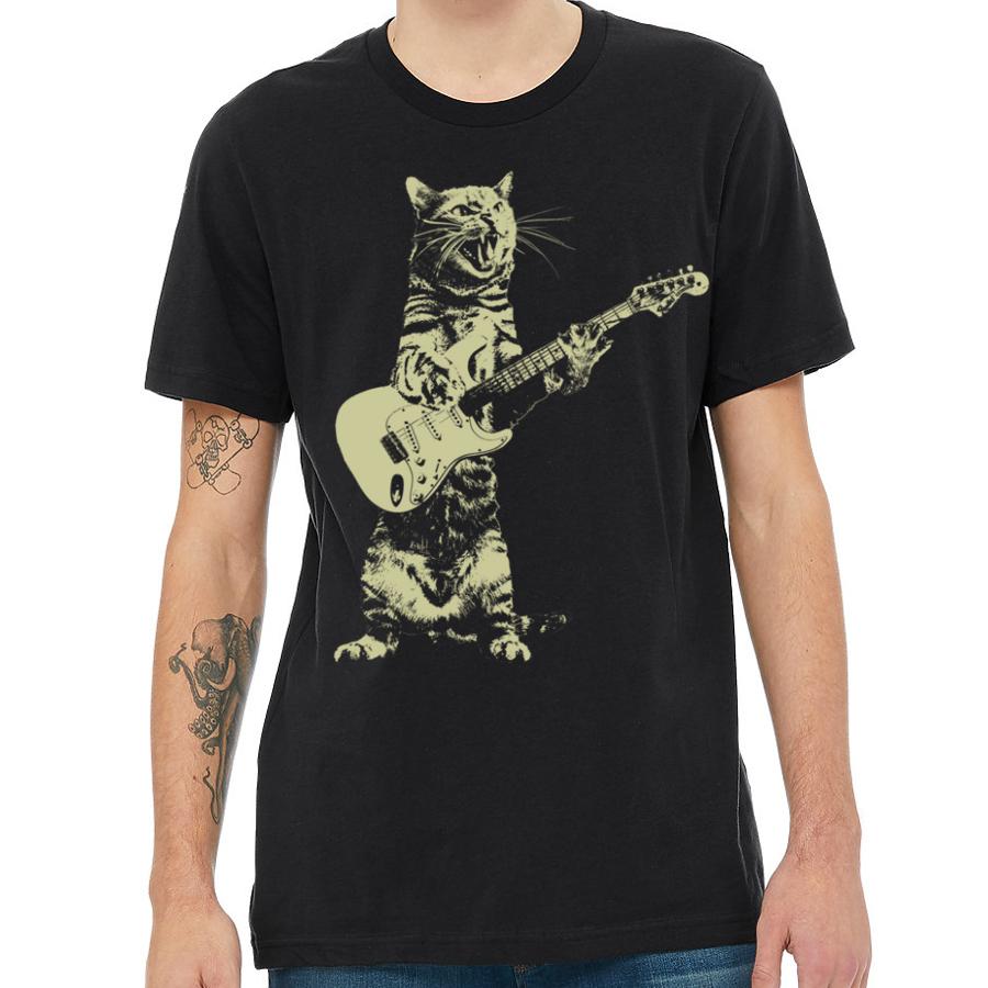 Rock & Roll Cat Vintage Tee- Victoria's Orchid