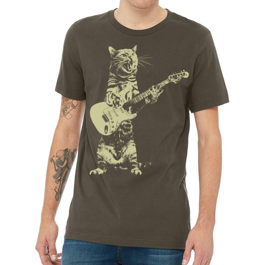 Rock & Roll Cat Vintage Tee- Victoria's Orchid