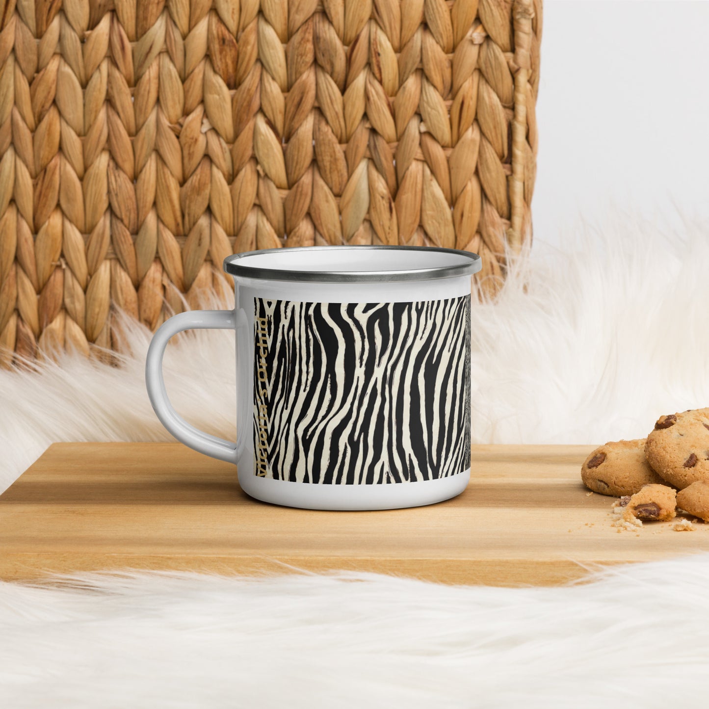 Fox Hole Enamel Mug by Victoria's Orchid