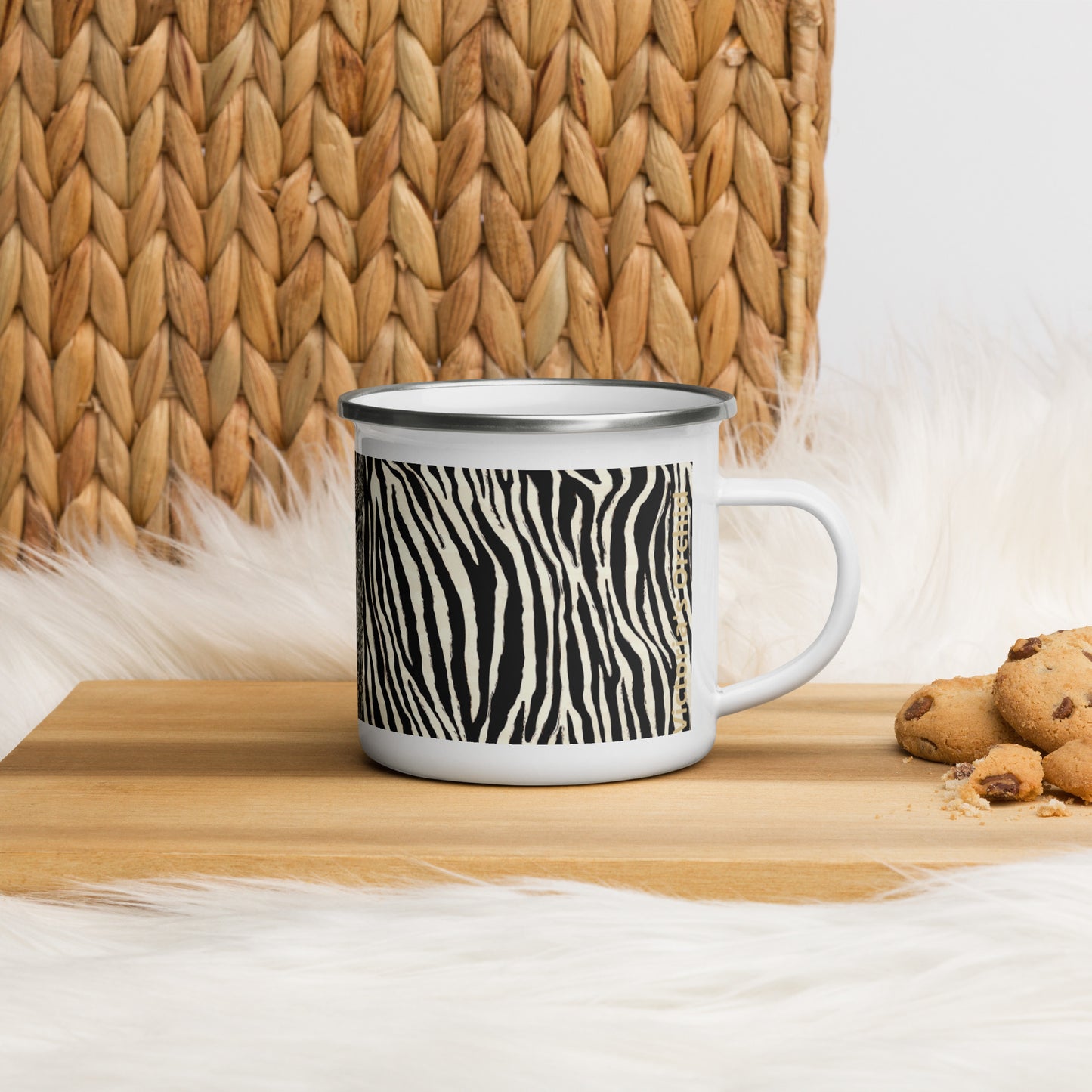 Fox Hole Enamel Mug by Victoria's Orchid